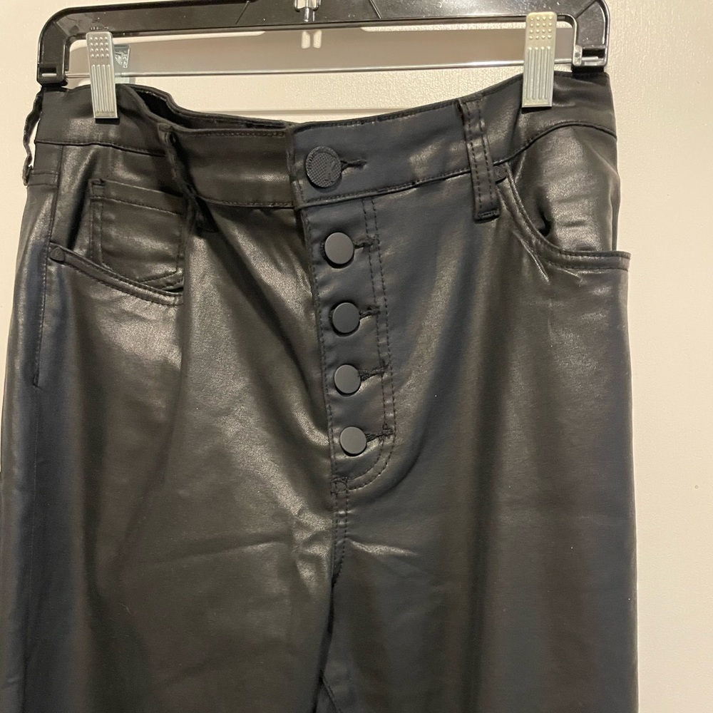 Coated black Jean pants